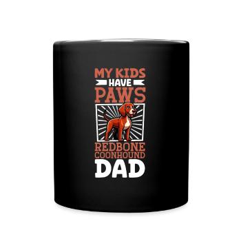 Redbone Coonhound Dad - Full Colour Mug - black - Front