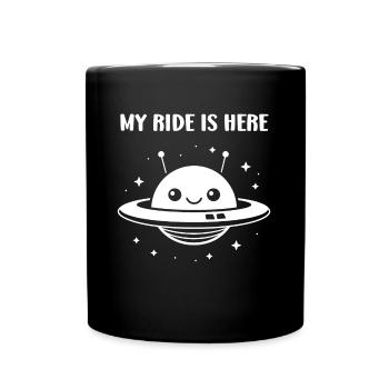 flying saucer - Full Colour Mug - black - Front