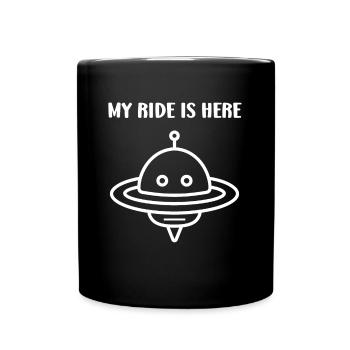 flying saucer - Full Colour Mug - black - Front