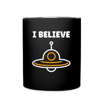 flying saucer - Full Colour Mug - black - Front