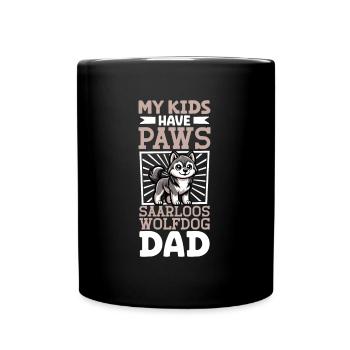Saarlooswolfhund Papa - Tasse einfarbig - Schwarz - Vorne