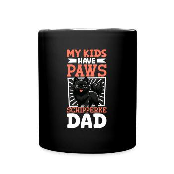 Schipperke Papa - Tasse einfarbig - Schwarz - Vorne