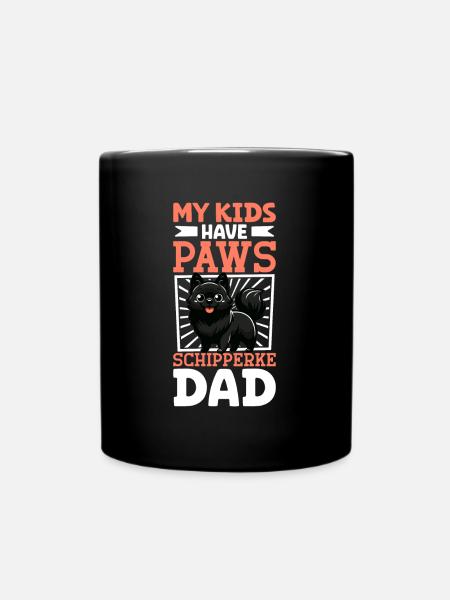Schipperke Papa - Tasse einfarbig - Schwarz