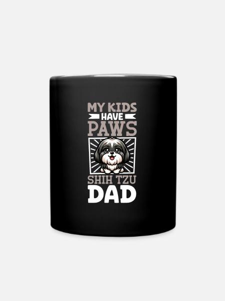 Shih Tzu Papa - Full Colour Mug - black