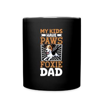 Glatthaar-Foxterrier Papa - Tasse einfarbig - Schwarz - Vorne