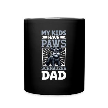 Schnauzer Papa - Tasse einfarbig - Schwarz - Vorne