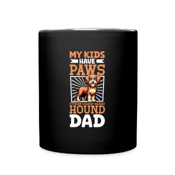 Steirische Rauhhaarbracke Papa - Tasse einfarbig - Schwarz - Vorne