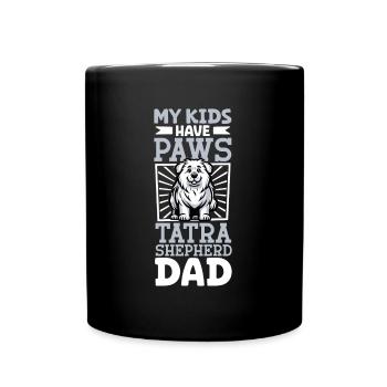Polski Owczarek Podhalanski Papa - Tasse einfarbig - Schwarz - Vorne