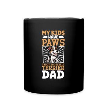 Teddy Roosevelt Terrier Papa - Tasse einfarbig - Schwarz - Vorne