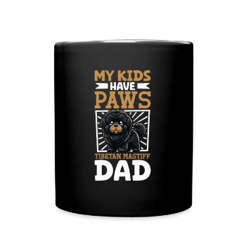 Tibetdogge Papa - Tasse einfarbig - Schwarz - Vorne