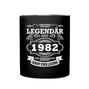 Geburtstag | Jahrgang 1982 | Legende - Tasse einfarbig - Schwarz - Vorne
