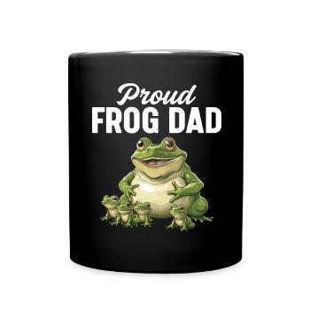 Proud Frog Papa Amphibien Capture Design - Mug uni - noir - Devant