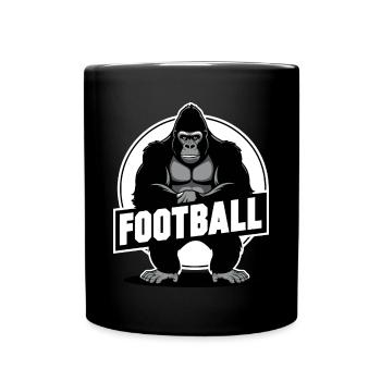 Gorille du football américain - Mug uni - noir - Devant