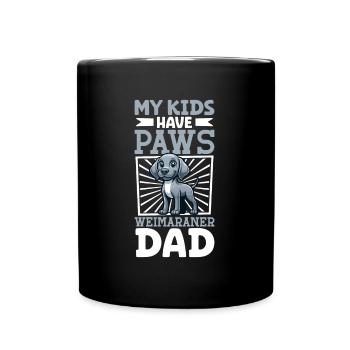 Le braque de Weimar Papa - Mug uni - noir - Devant