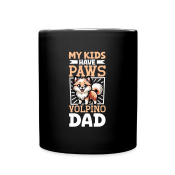 Volpino Italiano Papa - Mug uni - noir - Devant