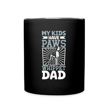 Whippet Papa - Tasse einfarbig - Schwarz - Vorne