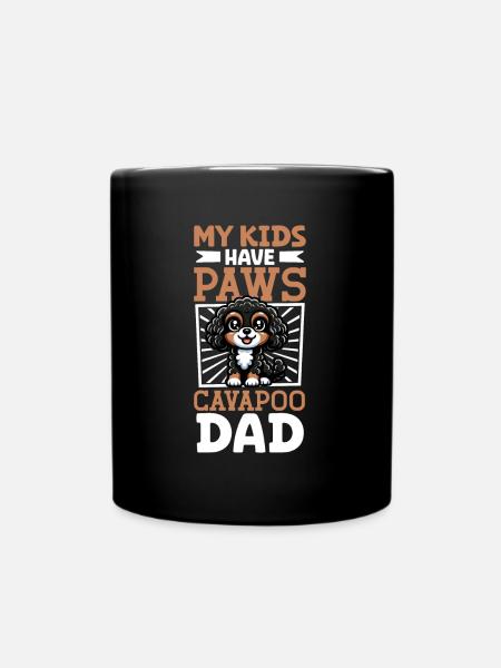 Cavapoo Papa - Tasse einfarbig - Schwarz