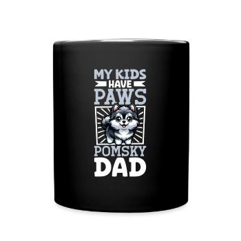 Pomsky Papa - Full Colour Mug - black - Front