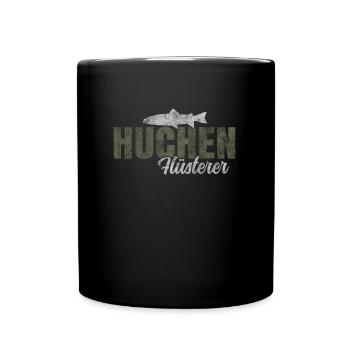 Huchen Angeln - Tasse einfarbig - Schwarz - Vorne