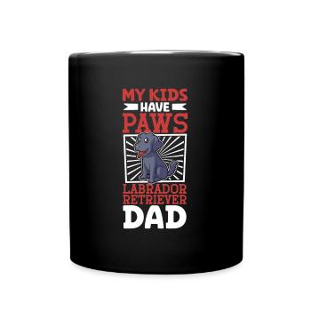 Papa Labrador Retriever - Mug uni - noir - Devant