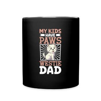 Papa West Highland Terrier - Mug uni - noir - Devant