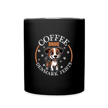 Kaffee und Denmark Feist - Tasse einfarbig - Schwarz - Vorne