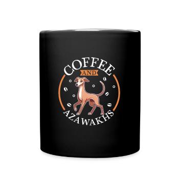 Café et Azawakh - Mug uni - noir - Devant