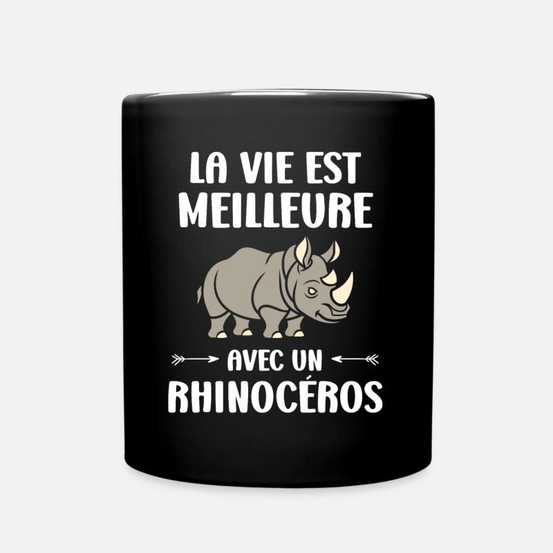 rhinocéros - Mug uni - noir