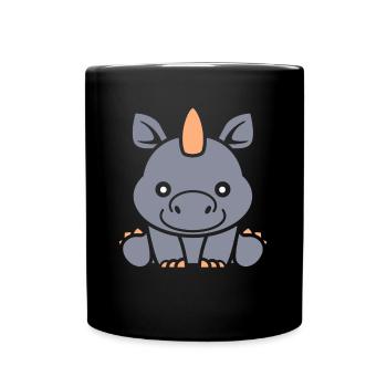 Nashorn - Tasse einfarbig - Schwarz - Vorne