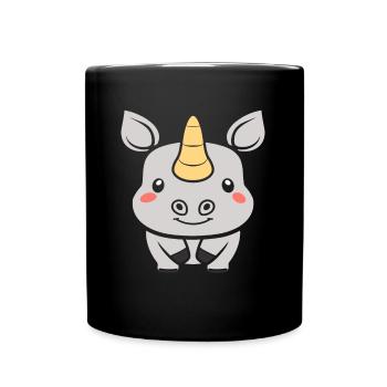 Nashorn - Tasse einfarbig - Schwarz - Vorne