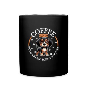 Coffee and Bulgarian Scenthound - Full Colour Mug - black - Front