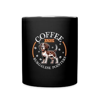 Kaffee und Perdiguero de Burgos - Tasse einfarbig - Schwarz - Vorne