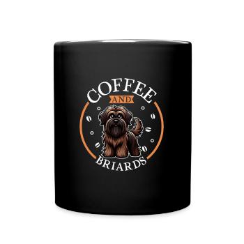 Coffee and Briard - Full Colour Mug - black - Front