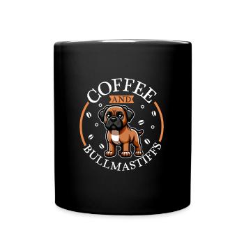 Café et Bullmastiff - Mug uni - noir - Devant