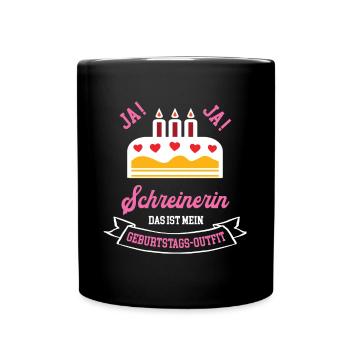 Schreinerin Geburtstag Geburtstagsgeschenk Chefin - Tasse einfarbig - Schwarz - Vorne