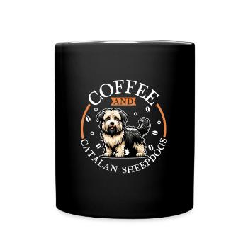 Kaffee und Gos d’Atura Català - Tasse einfarbig - Schwarz - Vorne