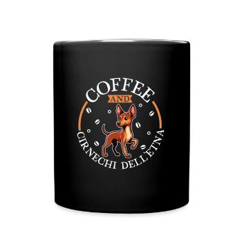 Café et Cirneco dell’Etna - Mug uni - noir - Devant