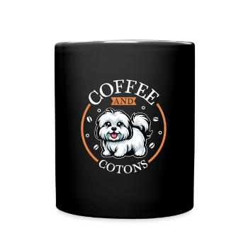 Café et Coton de Tuléar - Mug uni - noir - Devant