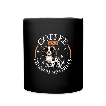 Coffee and Epagneul Français - Full Colour Mug - black - Front