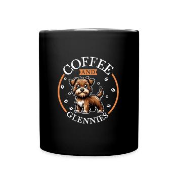 Café et Irish Glen d’Imaal Terrier - Mug uni - noir - Devant