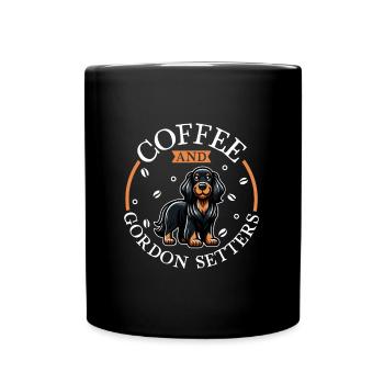 Coffee et Gordon Setter - Mug uni - noir - Devant