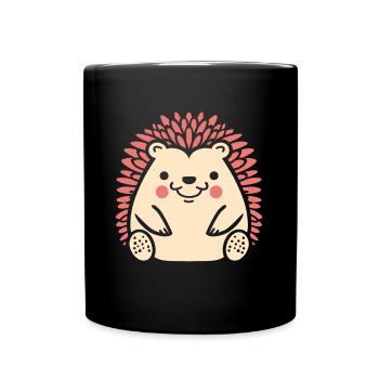 hedgehog - Full Colour Mug - black - Front