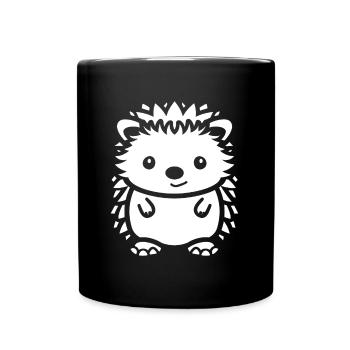 hedgehog - Full Colour Mug - black - Front