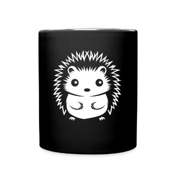 hedgehog - Full Colour Mug - black - Front
