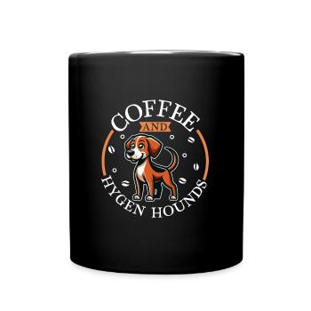 Café et Hygenhund - Mug uni - noir - Devant