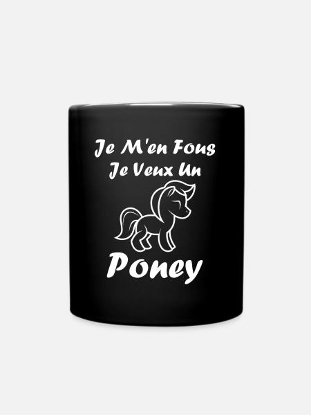 Humour poney - Mug uni - noir