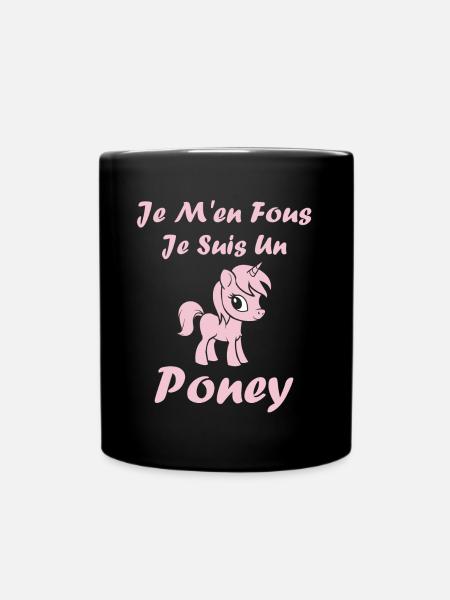 Humour poney - Mug uni - noir