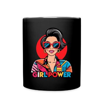 Girl Power - Cooles Design für stolze Frauen - Tasse einfarbig - Schwarz - Vorne