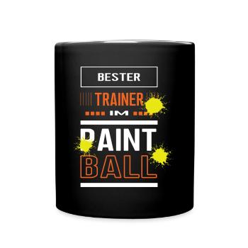 Paintball Trainer Paintballtrainer Training - Tasse einfarbig - Schwarz - Vorne