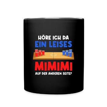 Bierpong Trinkspiel Alkohol Bier Studenten Party - Tasse einfarbig - Schwarz - Vorne